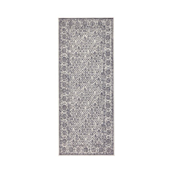 Sivo-krem obostrani tepih prikladan za vanjski Bougari Curacao, 80 x 150 cm