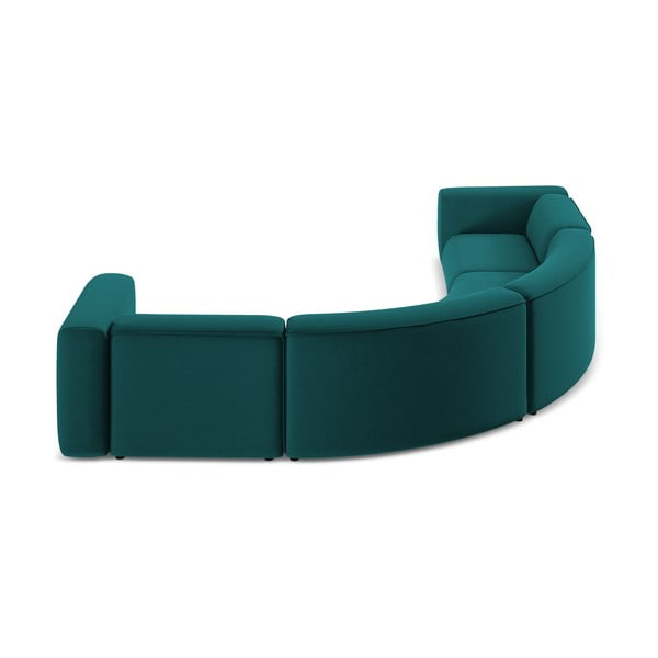 Tirkizna baršunasti kutna garnitura Ekahi – Makamii-image-4