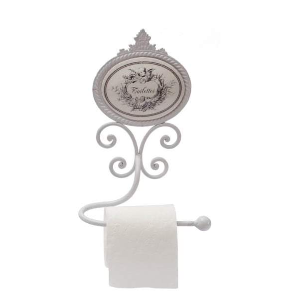 Bijeli metalni zidni držač toaletnog papira – Antic Line