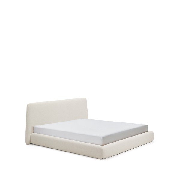 Bež tapecirani bračni krevet bez podnice 180x200 cm Martina – Kave Home-image-3