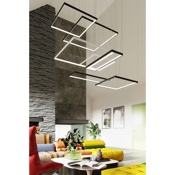 Crna metalna LED viseća svjetiljka TUULA – Thoro-image-3