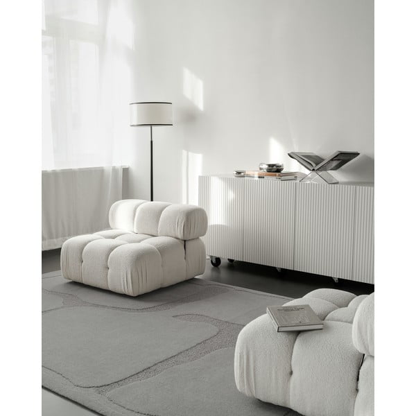 Sivi vunen tepih 200x300 cm Morphic Organica – Agnella-image-1