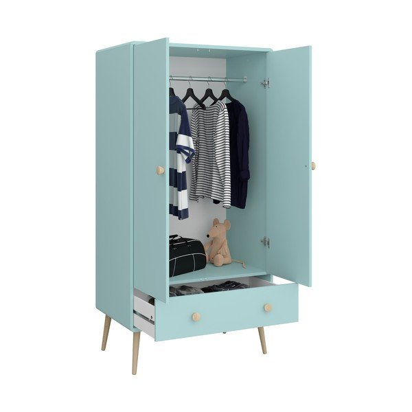 Tirkizni dječji ormar 80x160 cm Gaia - Tvilum-image-4