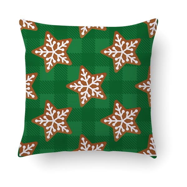 Zeleni jastuk Crido Consulting Starry Gingerbread, 40 x 40 cm
