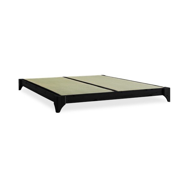 Bračni krevet od borovine s madracem i tatami Karup Design Elan Double Latex Black / Black, 160 x 200 cm-image-4