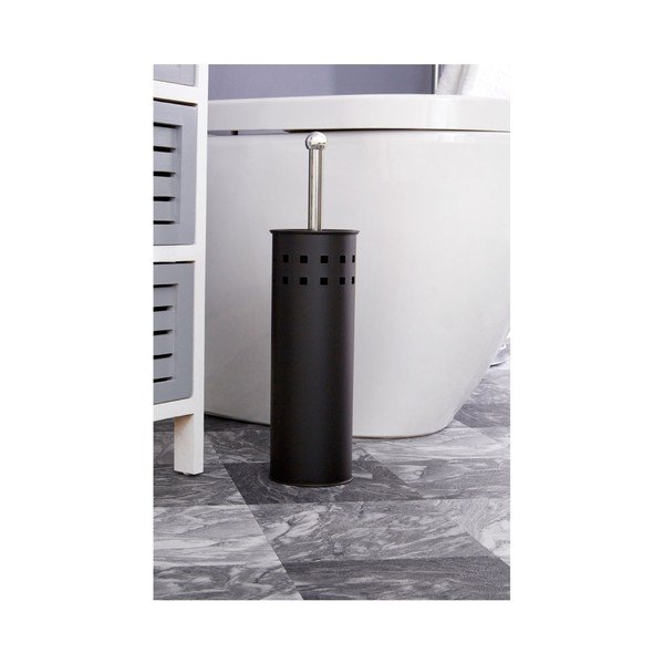 Mat crna metalna WC četka Indy – Premier Housewares-image-1