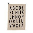 Bež pamučna kuhinjska krpa u setu od 2 kom Design Letters Alphabet, 40 x 60 cm