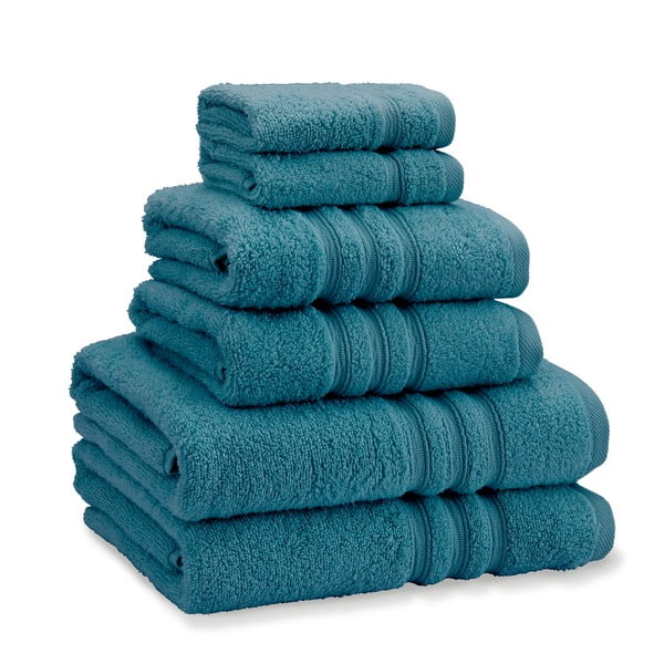 Plavozeleni pamučni set ručnika 6 kom od frotira Zero Twist – Catherine Lansfield