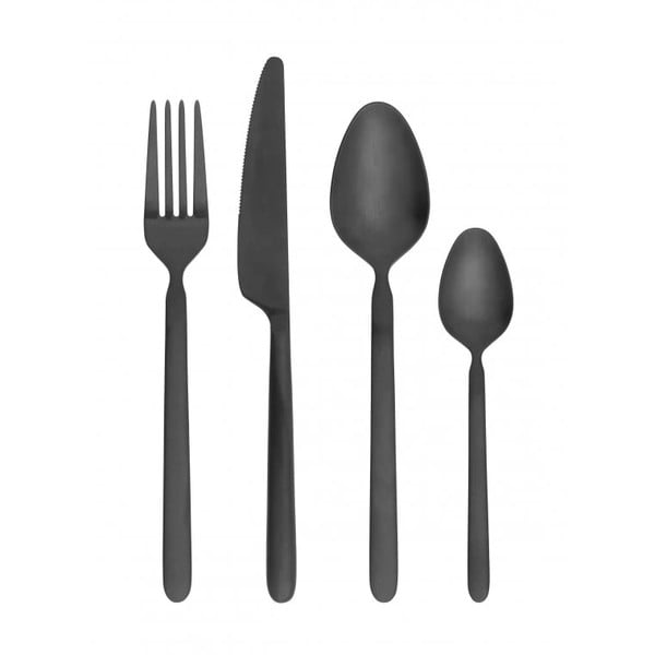 Crni pribor 16 kom od nehrđajućeg čelika Stella – Blomus