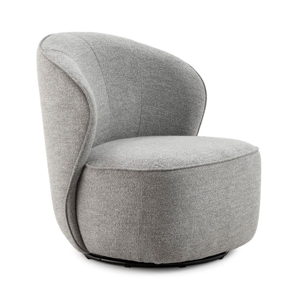 Svijetlo siva okretna fotelja Edna – MOME