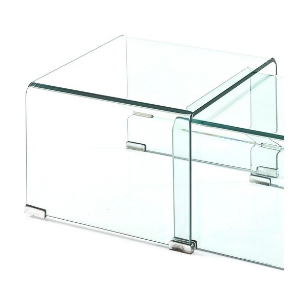 Stakleni stolići za kavu u setu 2 kom 44.5x49 cm Cristal – Tomasucci-image-3