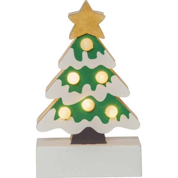 Bijelo-zeleni svjetlosni ukras s božićnim motivom Freddy – Star Trading