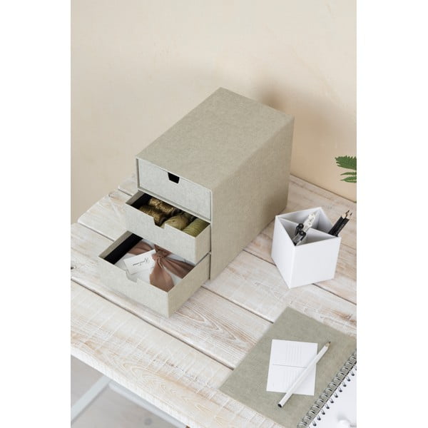 Bež kutija s 3 ladice Bigso Box of Sweden Ingrid-image-3
