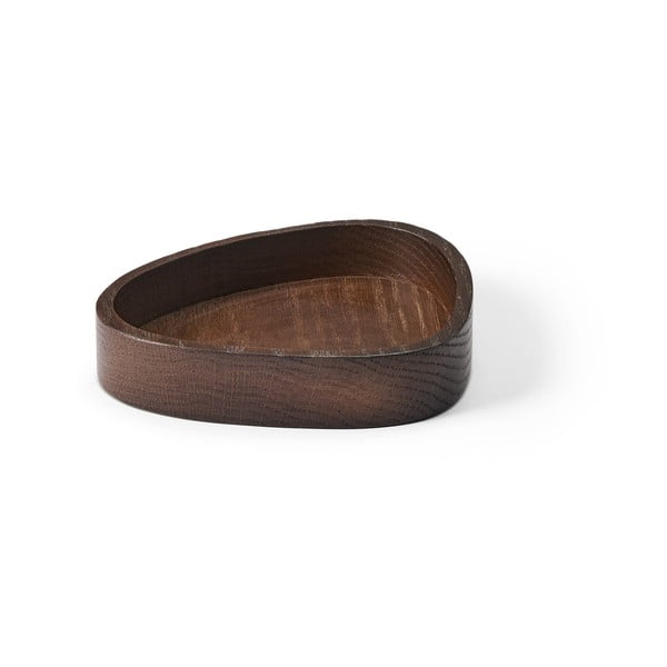 Smeđa dekorativna drvena kutija za pohranu 14x12,5x3 cm Curve S – LIND DNA