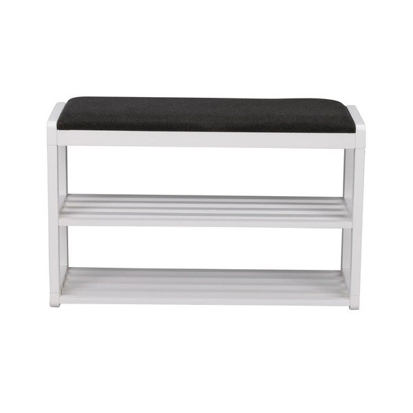 Bijela polica za cipele od drveta breze Rowico Gorges-image-1