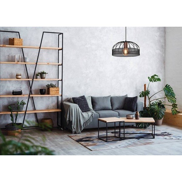 Crna metalna visilica ø 30 cm Levi - Candellux Lighting-image-1