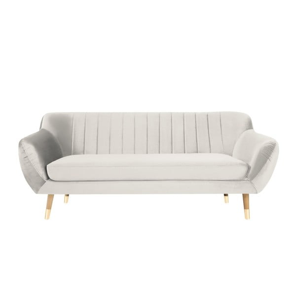 Sofa od krem baršuna Mazzini Sofas Benito, 188 cm