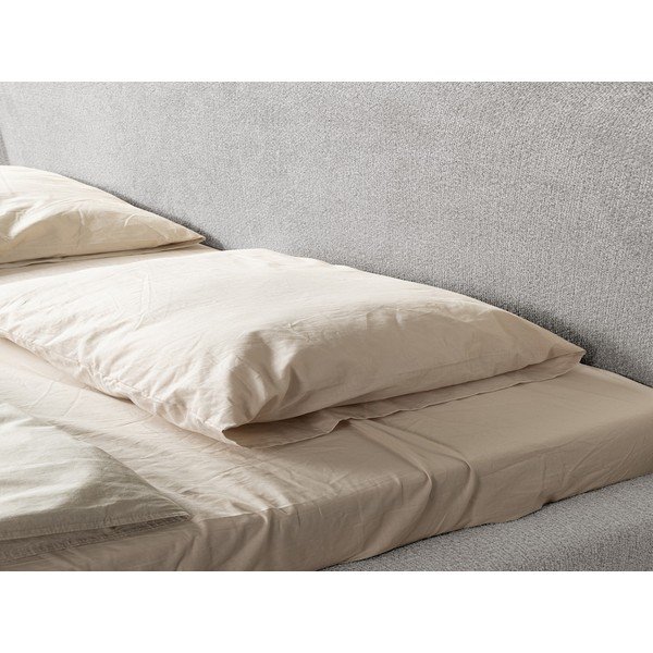 Svijetlo sivi tapecirani bračni krevet s podnicom 180x200 cm Makana – Makamii-image-4