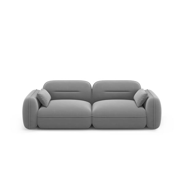 Svijetlo siva baršunasta sofa 230 cm Audrey – Interieurs 86
