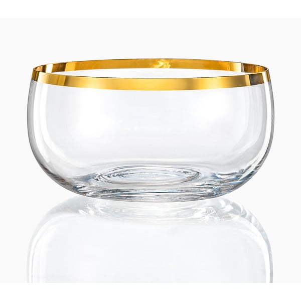 Set od 6 staklenih zdjela Crystalex Golden Celebration, ø 21,95 cm
