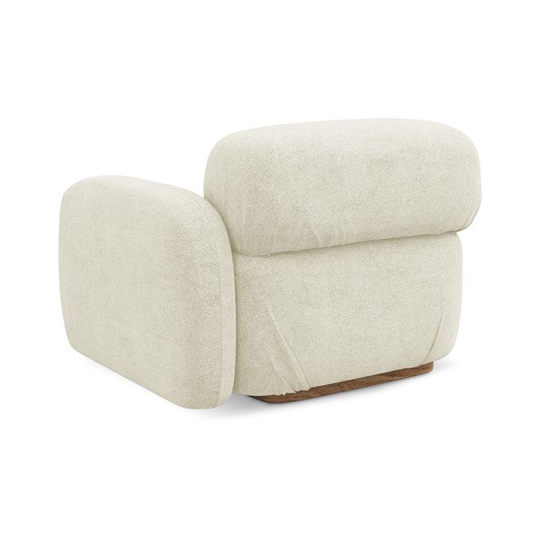 Krem modularna sjedeća garnitura od bouclé tkanine (s desnim kutom) Ailani – Makamii-image-3