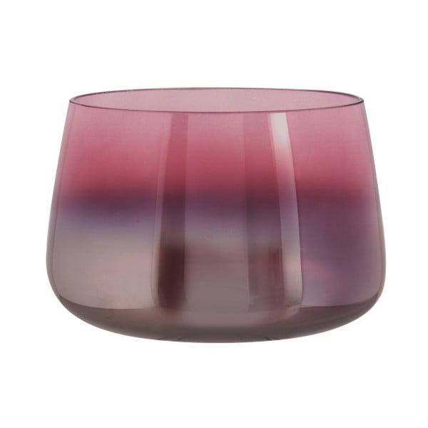 Ružičasta staklena vaza PT LIVING Nauljena, visina 10 cm