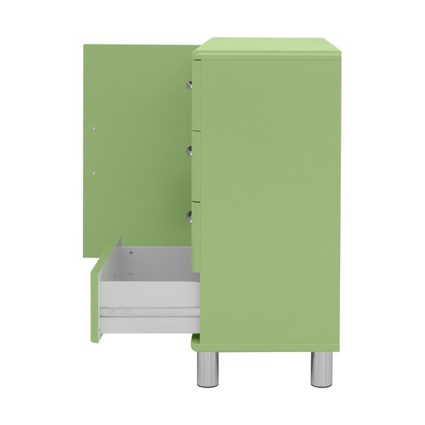 Zelena niska komoda 98x92 cm Malibu - Tenzo-image-3