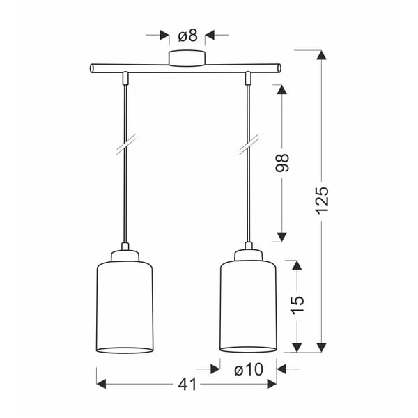 Crna viseća svjetiljka sa staklenim sjenilom ø 10 cm Aspra – Candellux Lighting-image-2