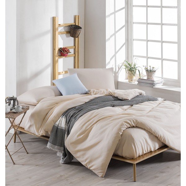 Bež posteljina za bračni krevet 200x200 cm Paint - Mijolnir-image-1