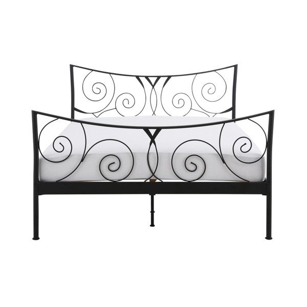 Crni bračni metalni krevet Støraa Isabelle, 180 x 200 cm-image-1