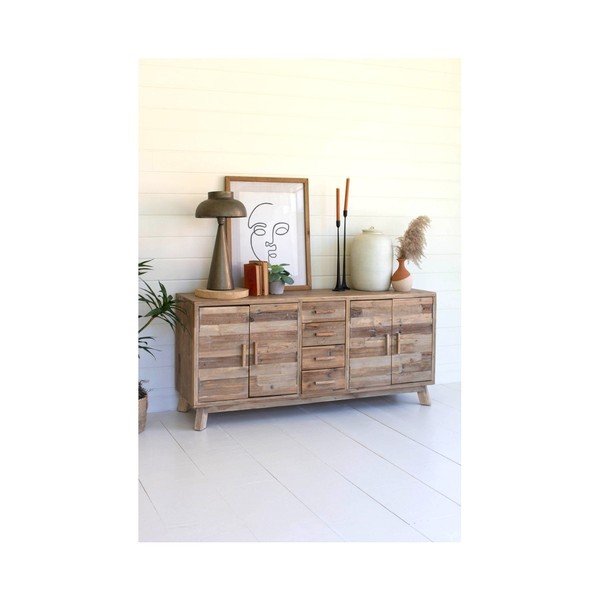 Komoda od recikliranog drva u prirodnoj boji 150x70x40 cm Desna – Interia Home & Living