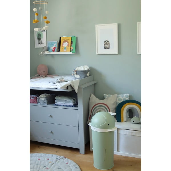 Zelena plastična kanta za smeće za pelene 25 l Whale – Kindsgut-image-1