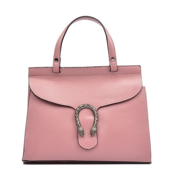 Ružičasta kožna torbica Luise Vannini