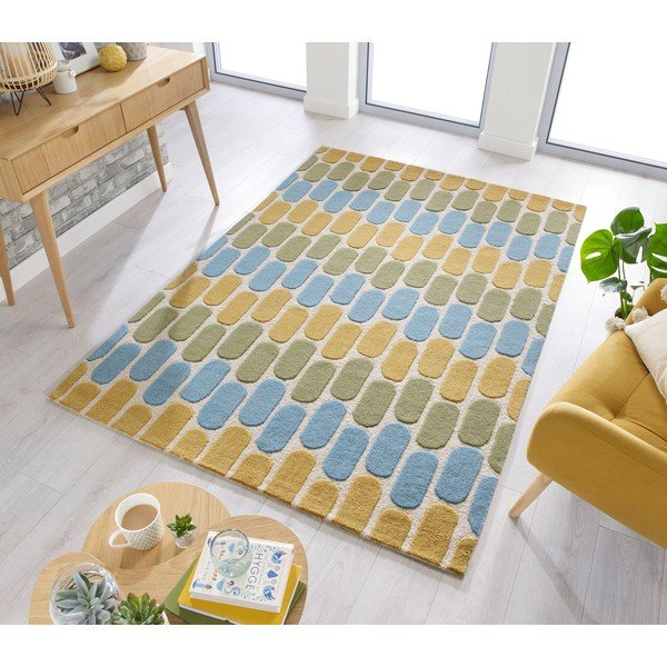 Žuto-zeleni vuneni tepih Flair Rugs Fossil, 160 x 230 cm-image-4