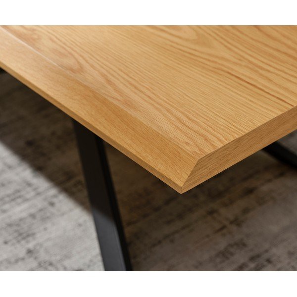 Stolić za kavu s pločom stola u dekoru hrasta u prirodnoj boji 68x130 cm Arno – Unique Furniture-image-2