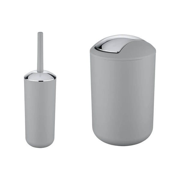 Sivi plastičan set pribora za kupaonicu Brasil – Wenko