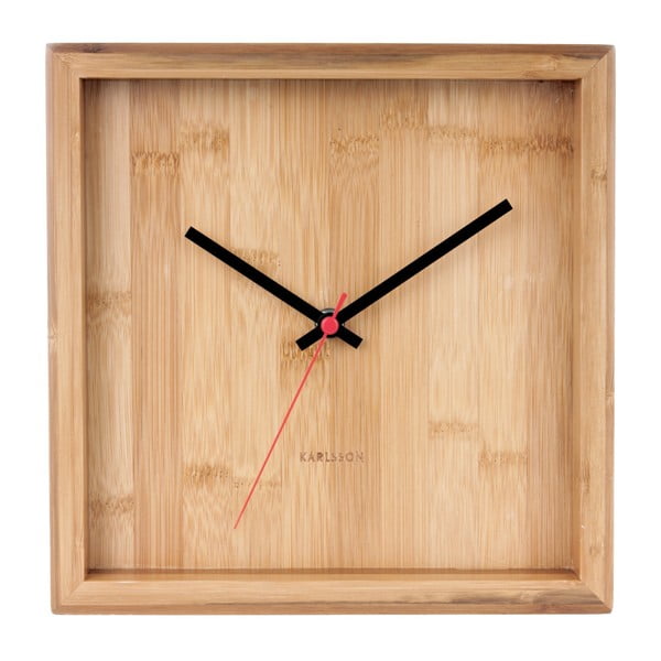 Zidni sat od bambusa Karlsson Franky, širina 25 cm