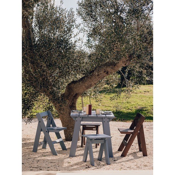 Plava vrtna stolica od masivnog drveta Navo – noo.ma-image-4