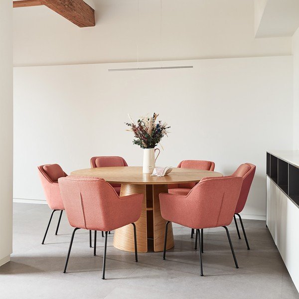 Okrugao blagovaonski stol u dekoru jasena ø 157 cm Cep – Teulat-image-1