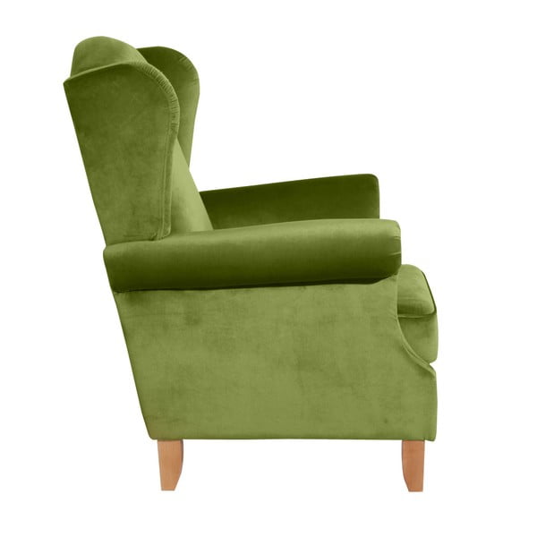 Zelena baršunasta fotelja Max Winzer Verita Velvet-image-2