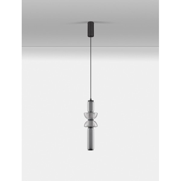 Siva staklena LED viseća svjetiljka s mogućnosti zatamnjivanja ø 12 cm Ulon – Nova Luce-image-4