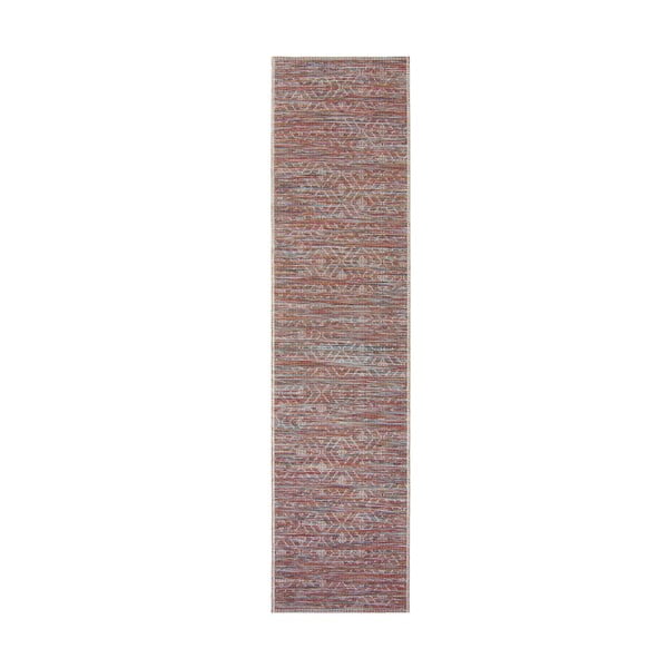 Crveno-bež vanjska staza Flair Rugs Sunset, 60 x 230 cm
