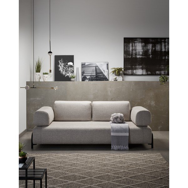 Bež-siva sofa s malim prostorom za odlaganje La Forma Compo-image-3