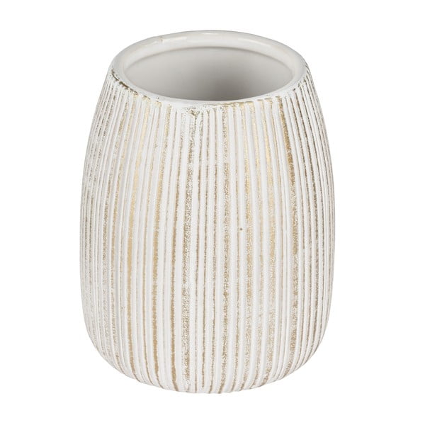 Bijela/u zlatnoj boji keramička čaša za četkice za zube Pascoli – Wenko-image-3