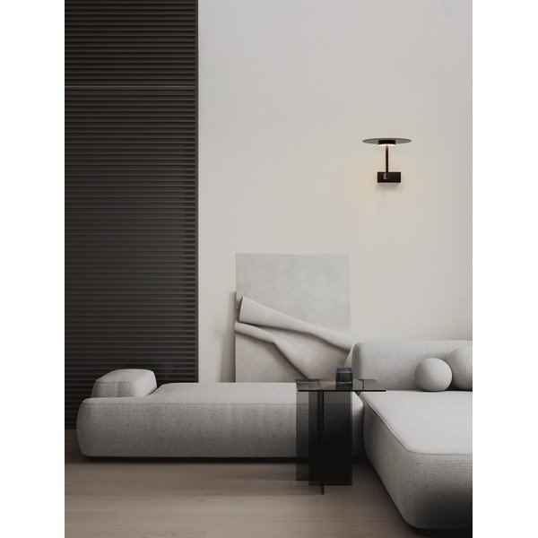 Mat crna LED zidna lampa aluminijska Tovi – Nova Luce-image-2