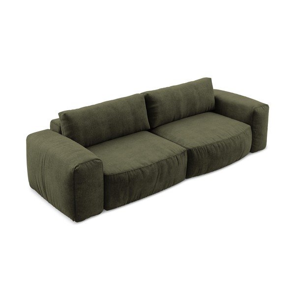 Zelena sklopiva sofa od šenila 275 cm Kuki – Makamii-image-3