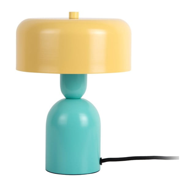 Žuta /tirkizna stolna lampa (visina 24 cm) Double Funky – Leitmotiv