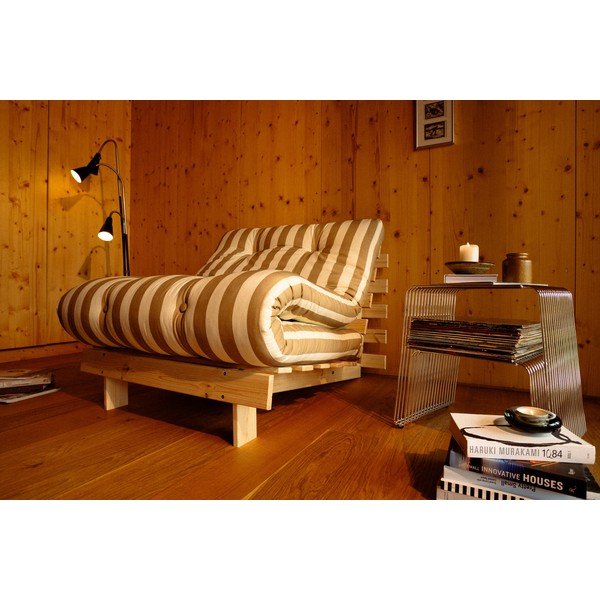Bež/krem sklopiva sofa 140 cm Roots – Karup-image-1