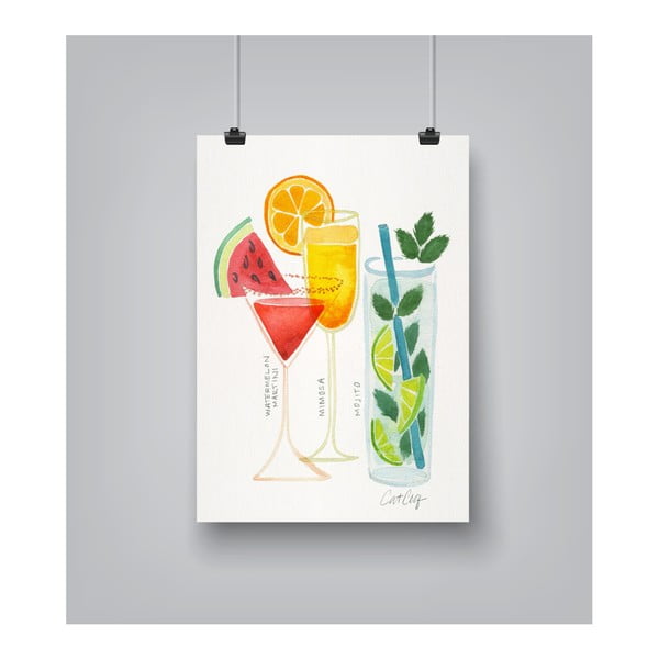 Poster Americanflat Summer Cocktails by Cat Coquillette, 30 x 42 cm