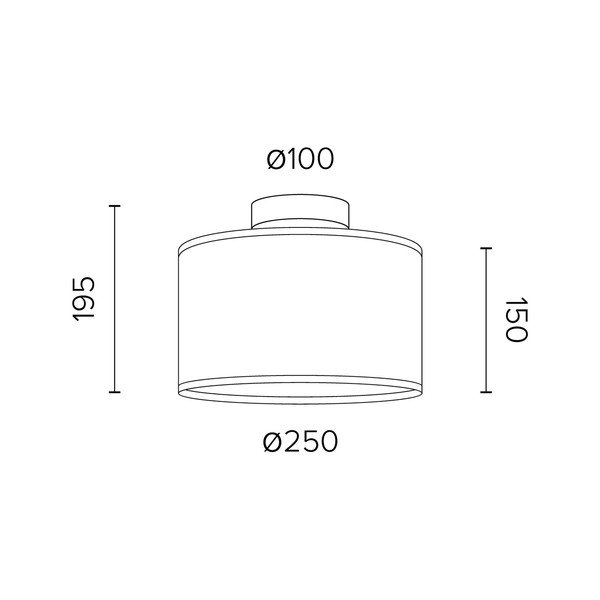Bež stropna svjetiljka Bulb Attack Trece, ⌀ 25 cm-image-1